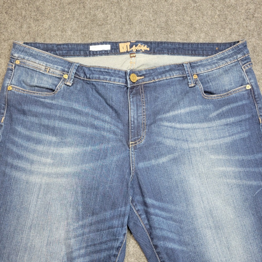 Kut from the Kloth Jeans Womens 22W Blue Denim Annie Boyfriend Streetwear Grunge - Picture 5 of 13